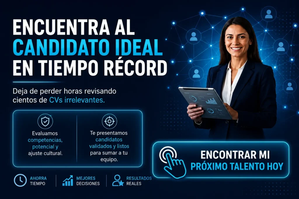 Headhunting especializado para empresas, reclutamiento ejecutivo y selección de personal con candidatos validados y evaluados.
